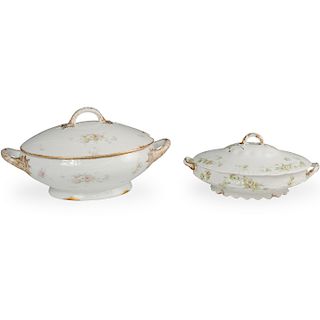 (2 Pc) French Porcelain Tureens