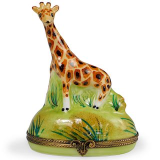 Limoges Porcelain Giraffe Trinket Box
