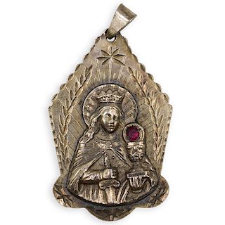 Sterling Silver Virgin Mary Pendant