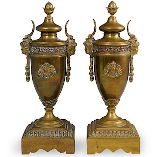 Pair of Brass Urn Bookends