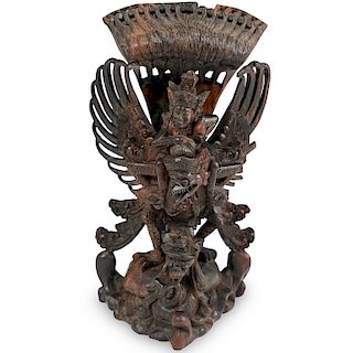 Balinese Carved Wood Sculpture of Garuda
