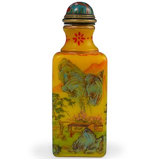 Chinese Yellow Peking Glass Snuff Bottle