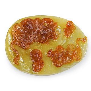 Chinese Carved Agate Pendant