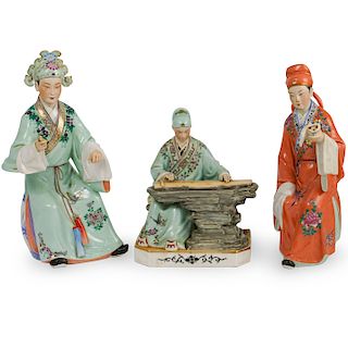 (3 Pc) Chinese Ceramic Figurines