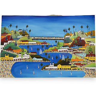 Prefete Duffaut (Haiti, 1923-2012) Oil Painting