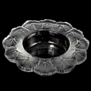Large Lalique Crystal "Honfleur" Dish