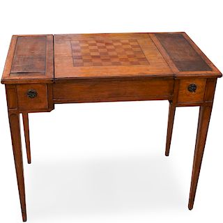 Antique Inlaid Gaming Table