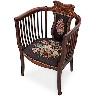 Marquetry Inlaid Armchair