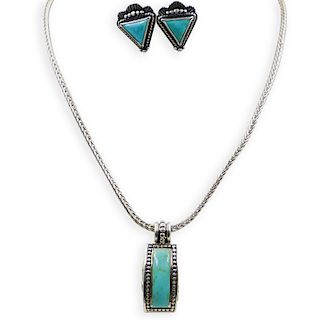 Sterling Silver and Turquoise Jewelry Set