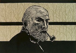 Bernard Brussel-Smith wood engraving