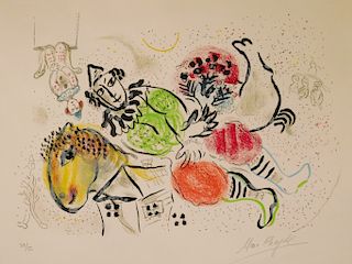 Marc Chagall lithograph in color