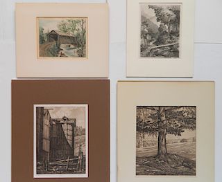 4 American Prints- Lucioni & Pescheret