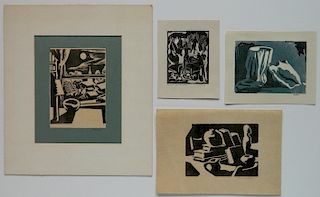 4 Frederick A. Biehle woodcuts