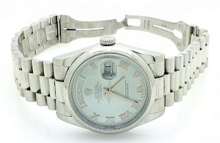 Rolex Oyster Perpetual  31mm Day-Date  Platinum Watch