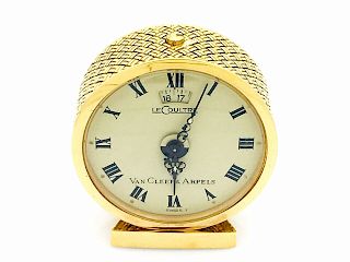 Van Cleef & Arpels Le Coultre 18k Gold Alarm Clock
