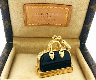 Louis Vuitton 18K Gold Black Onyx Charm