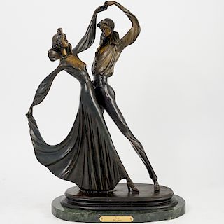 Louis Icart (French, 1888–1950) "Tango" Bronze Sculpture
