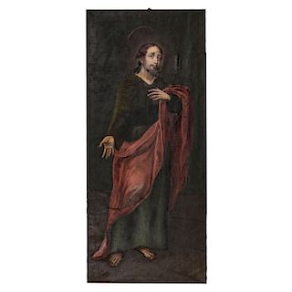 Anónimo. San Judas Tadeo. México. Siglo XIX. Óleo sobre tela. Sin enmarcar. 109.5 x 74 cm.