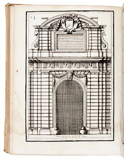 [ARCHITECTURE]. PALLADIO, Andrea (1518-1580). Traicte des cinq ordres d'architecture, desquels se sont seruy les Anciens. Traduit du Palladio augmente