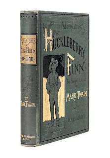 CLEMENS, Samuel Langhorne ("Mark Twain") (1835-1910). Adventures of Huckleberry Finn (Tom Sawyer's Comrade). New York: Charles L. Webster and Company,