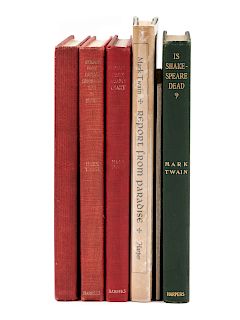 CLEMENS, Samuel Langhorne ("Mark Twain," 1835-1910). A group of 6 FIRST EDITIONS, comprising: