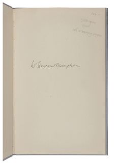MAUGHAM, William Somerset (1874-1965). Of Human Bondage; with a Digression on the Art of Fiction. An Address. Washington, D. C.: U. S. Government Prin