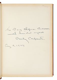 [SPORTING]. CARPENTER, Robert Ruliph Morgan (1877-1949). Game Trails from Alaska to Africa. N.p.: n.d, [ca 1938].  
