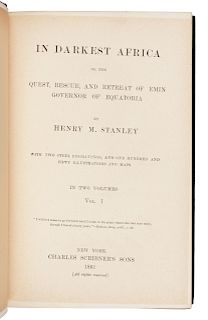 STANLEY, Henry Morton, Sir, (1841-1904). In Darkest Africa. New York: Charles Scribner's Sons, 1890.