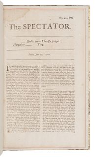 [GRABHORN PRINTING]. An Original Issue of "The Spectator" Together with The Story of the Famous English periodical and of its Founders, Joseph Addison