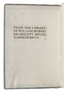 [MORRIS, William, his copy] -- [KELMSCOTT PRESS]. MORRIS, William (1834-1896). Gothic Architecture: A Lecture for the Arts and Crafts Exhibition Socie