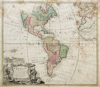 HOMANN HEIRS. Americae Mappa generalis. [Nuremberg: Homann Heirs, 1746 or later]. 