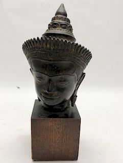 Indian Bronze wearing Pyramidal Headdress