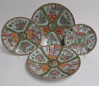 Chinese Rose Medallion Porcelain Chargers