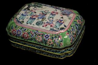Chinese Enamelled Copper Box