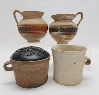 4 Chinese Pottery Mugs/Jars