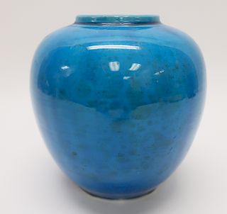 Chinese Porcelain Turquoise Jar, E 20th C.
