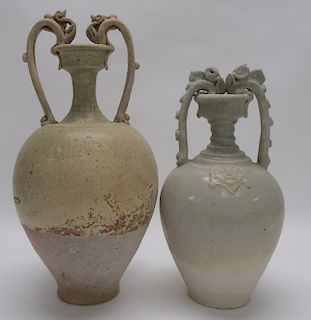 Two Tang Dragon Handle Vases