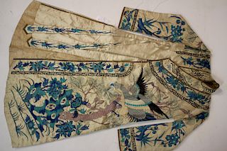 Chinese Silk Embroidered Women's Robe