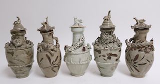Five Song Covered Funerary Urns
