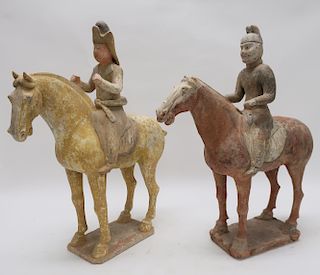Two Tang Horses and Riders