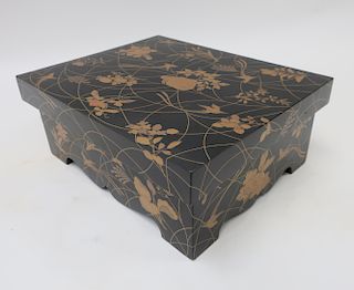 Japanese Gold & Black Lacquer Box