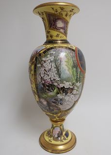 Very Large French Porcelain Vase, Signed, c. 1855