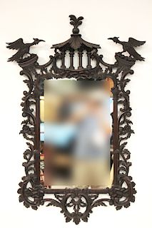 George II Style Chinese Chippendale Carved Mirror
