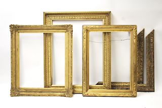 Various Victorian Giltwood & Gesso Picture Frames