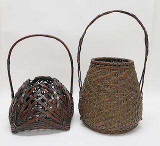 Two Japanese Woven Baskets