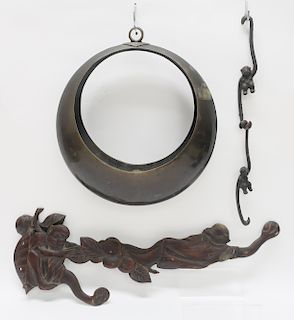 Japanese Bronze Hooks & Other