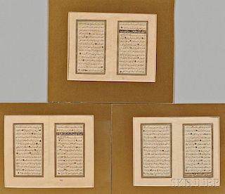 Three Bifolium Manuscripts