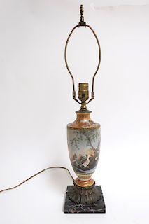 Japanese Satsuma Porcelain Vase as Lamp