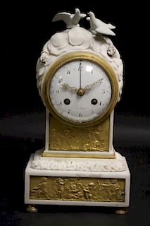 Louis XVI Ormolu Mounted Marble Clock