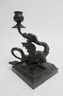 Bronze Dragon Candlestick